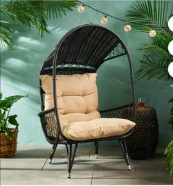 Outdoor Egg Chair With Fabric Cushion. New In Box
