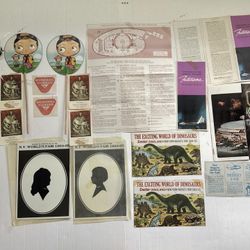 30+ NY World’s Fair 1964-65 Souvenirs Sinclair Dinosaur Buttons Pieta Ford Badges Documents etc. Memorabilia 