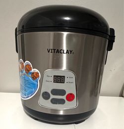 VitaClay VF7700-6 3-Qt Clay Rice & Slow Cooker