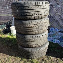 Like new tire and wheels set size R18.