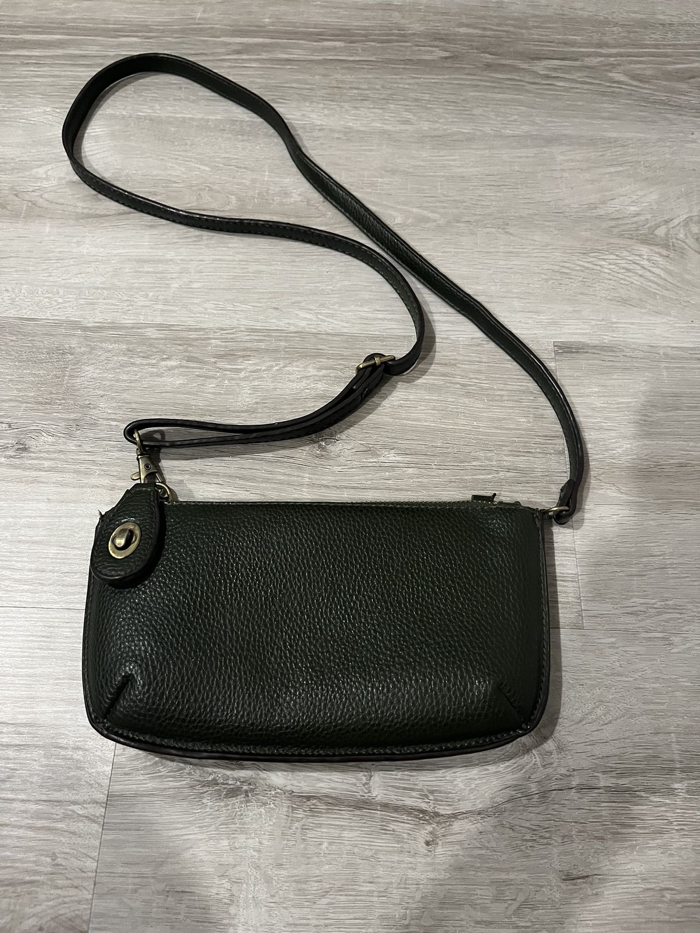 Joy Susan Vegan Green Leather Crossbody Purse