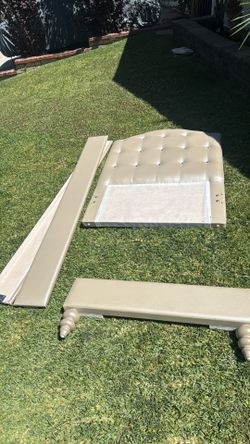 Headboard and frame for twin bed