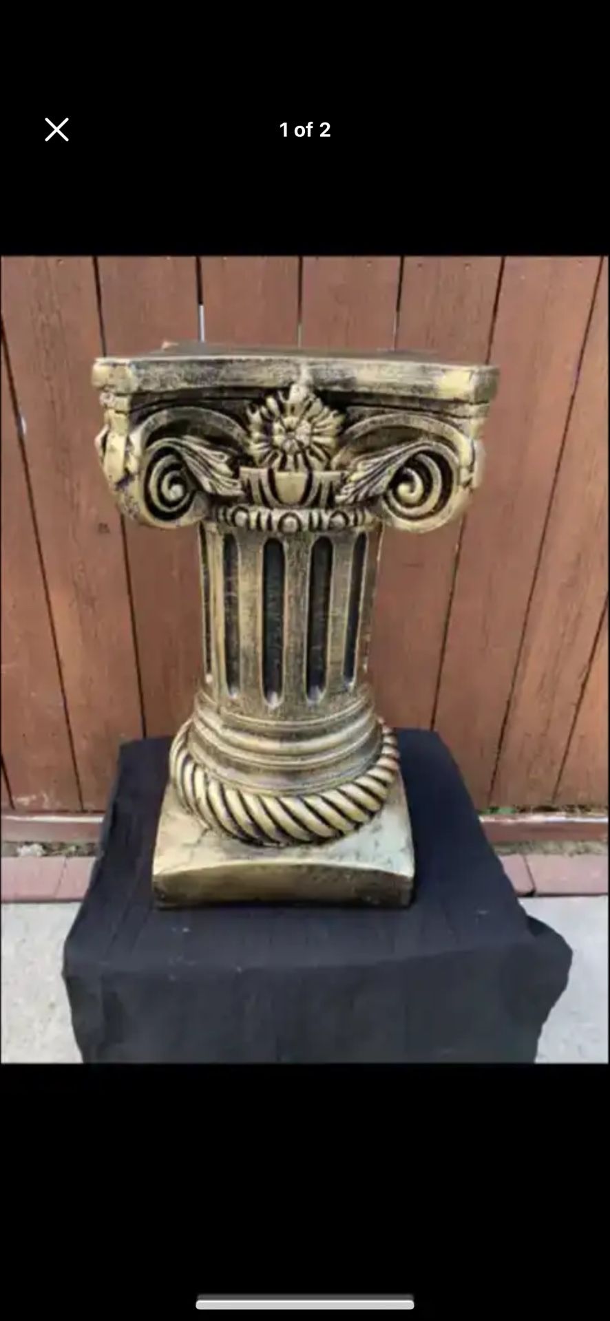 Golden Pedestal Statue