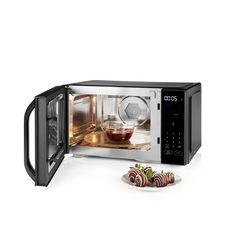 Chefman MicroCrisp 1.1 Cu ft 1000W Microwave + Crisper, Black, New