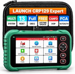 LAUNCH CRP129 Expert OBD2 Scanner 13 Reset Diagnostic Scan Tool, ABS SRS Transmission Engine Code Reader, CAN FD & DoIP