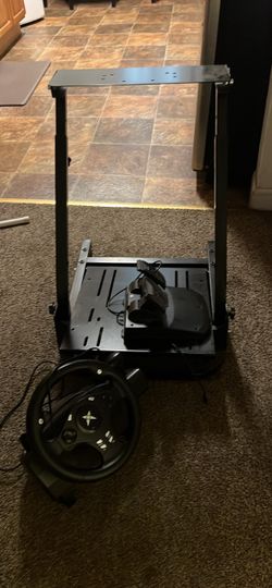 Racing Wheel Stand with Steering Wheel and Pedals