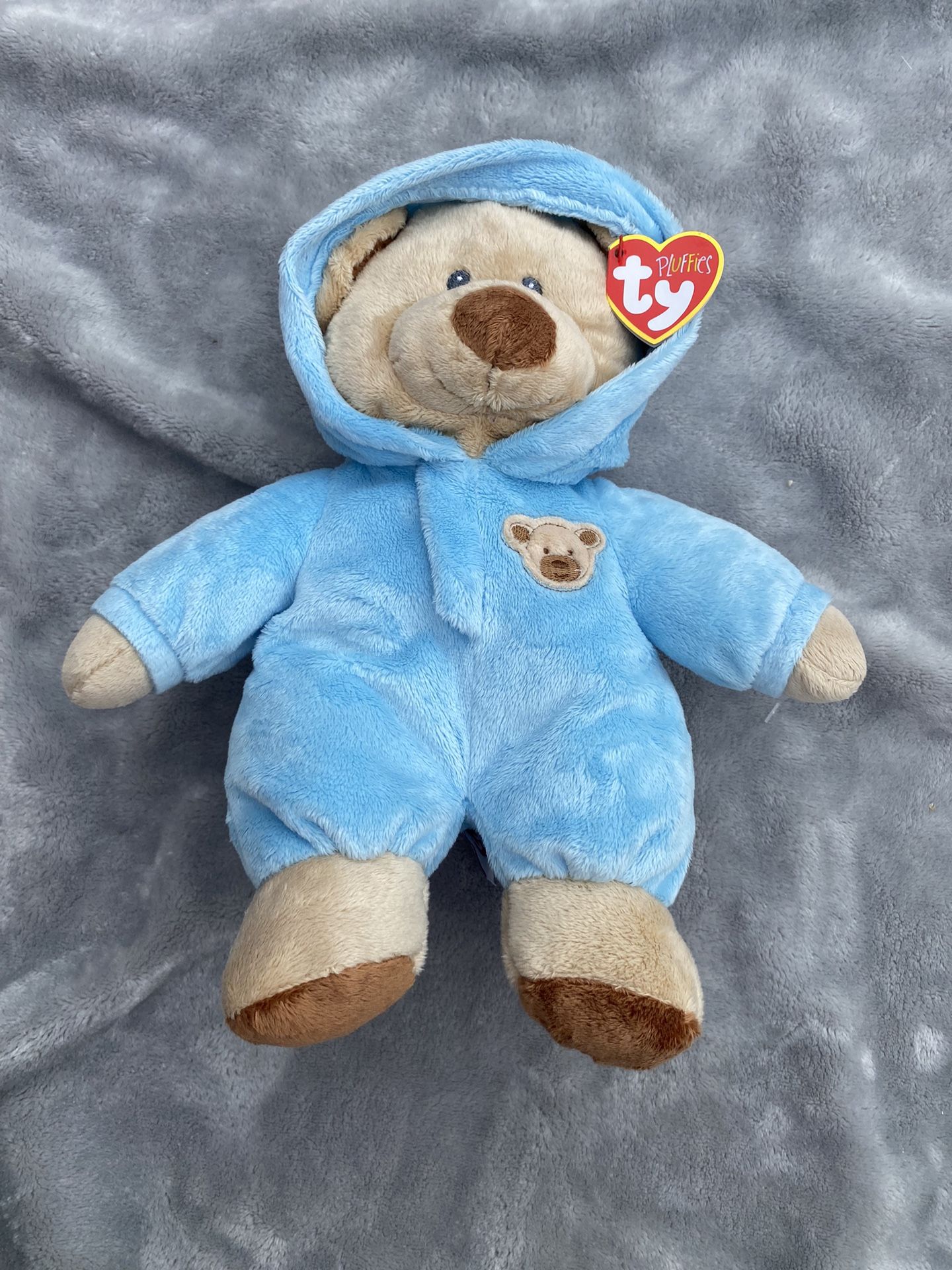 Brand New Ty Pluffies Baby Bear Blue Teddy Bear plush stuffed toy 2012 new