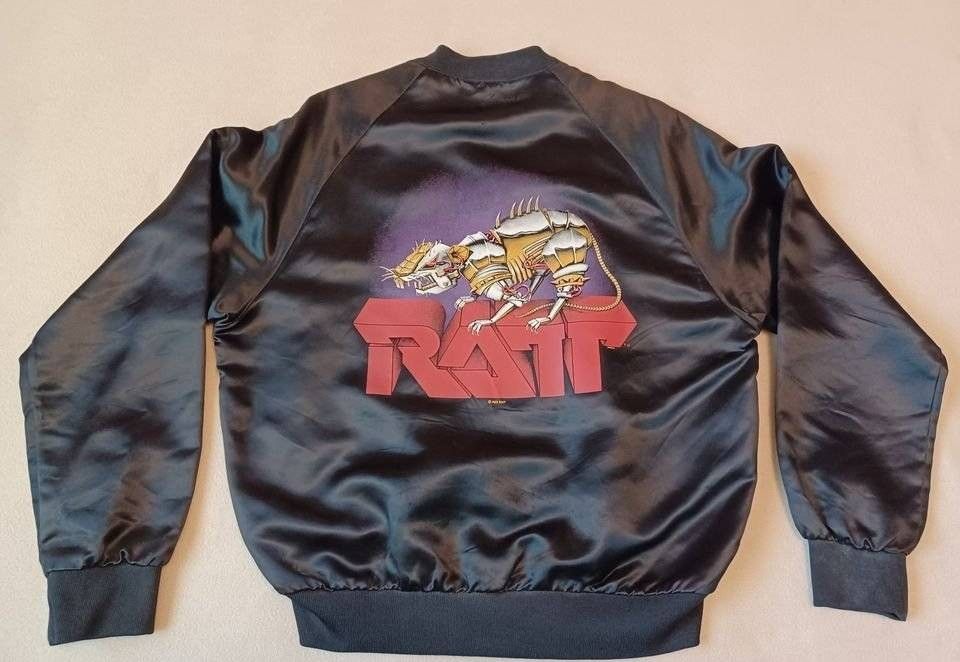 Vintage 80s rock satin jacket, RATT