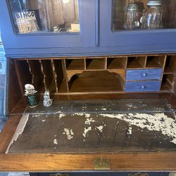 Antique Secretary Desk And Hutch
