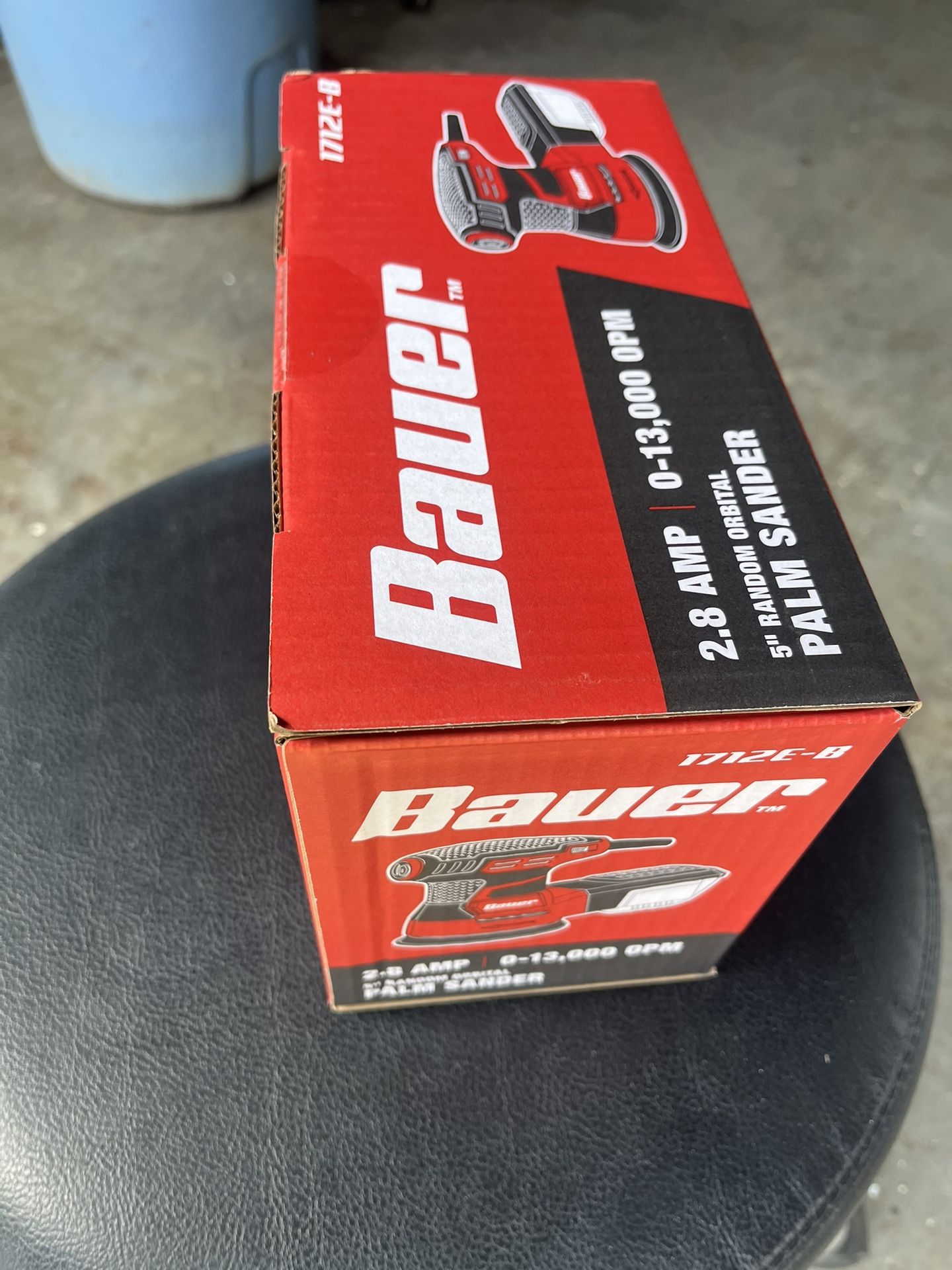 Bauer 1712E-B 2.8 AMP, 5 Inch Random Orbital Palm Sander, New Seal