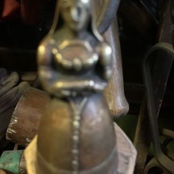 Bronze Lady With Long Hair Bell