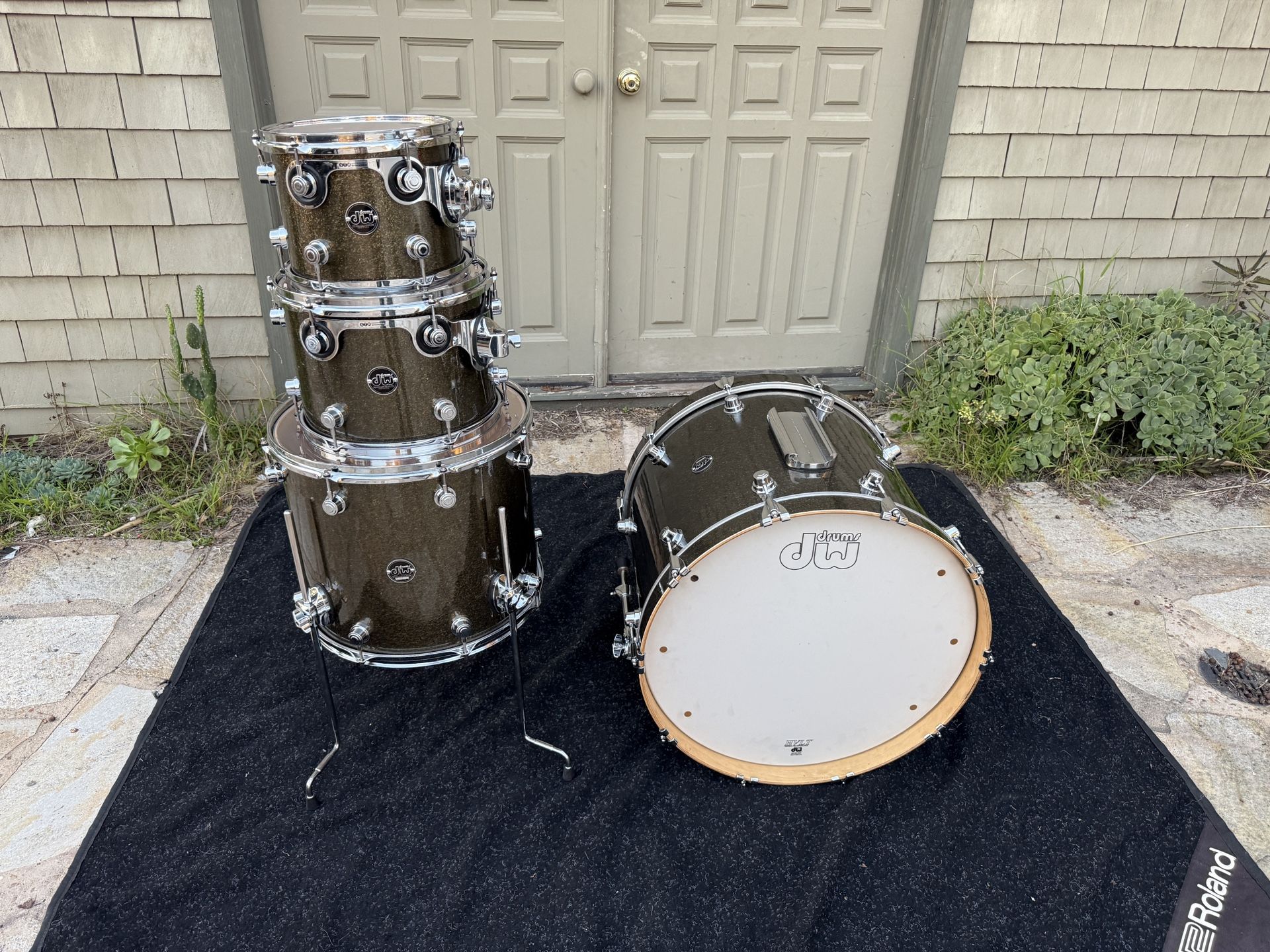 Dw Performance Series Pewter Sparkle Drum Set Kit