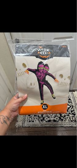 Hyde & EEK Kids Stuffable Two-Headed Skeleton Costume XL kids