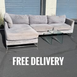 Modern Gray Sectional Couch W/Table (FREE DELIVERY)