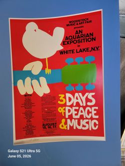 Woodstock admission poster