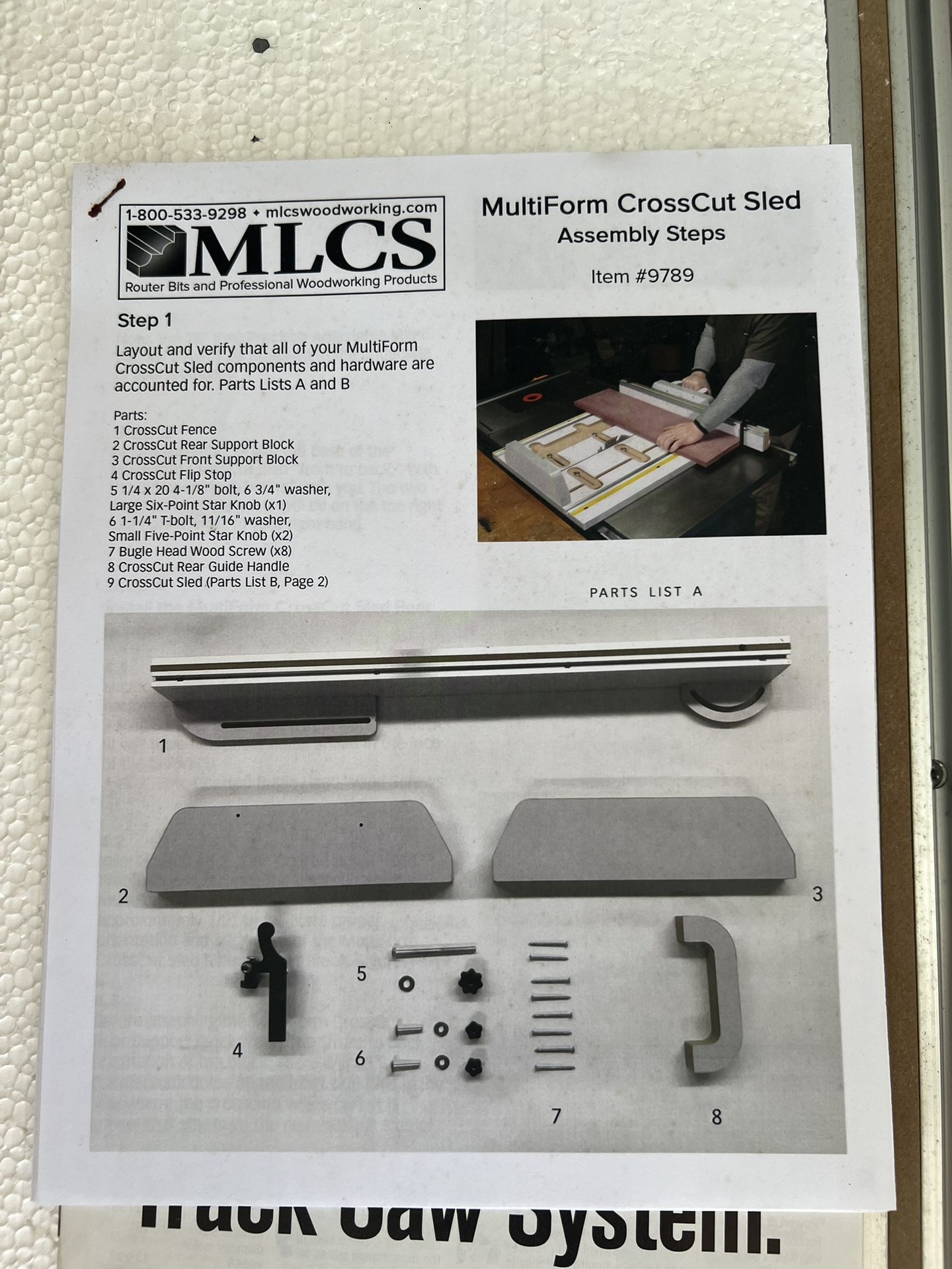 MLCS Table Saw Cross Cut Sled