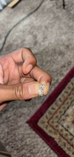 Pandora elevated heart studd earrings
