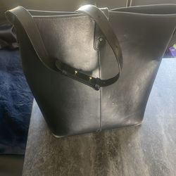Leather tute bag
