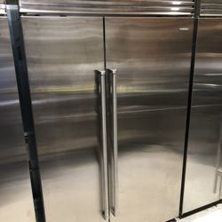 Sub Zero 48” Stainless Steel Built In Side By Side Refrigerator 