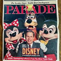 Vintage 1987 Parade Mag Mickey Mouse with Michael Eisner