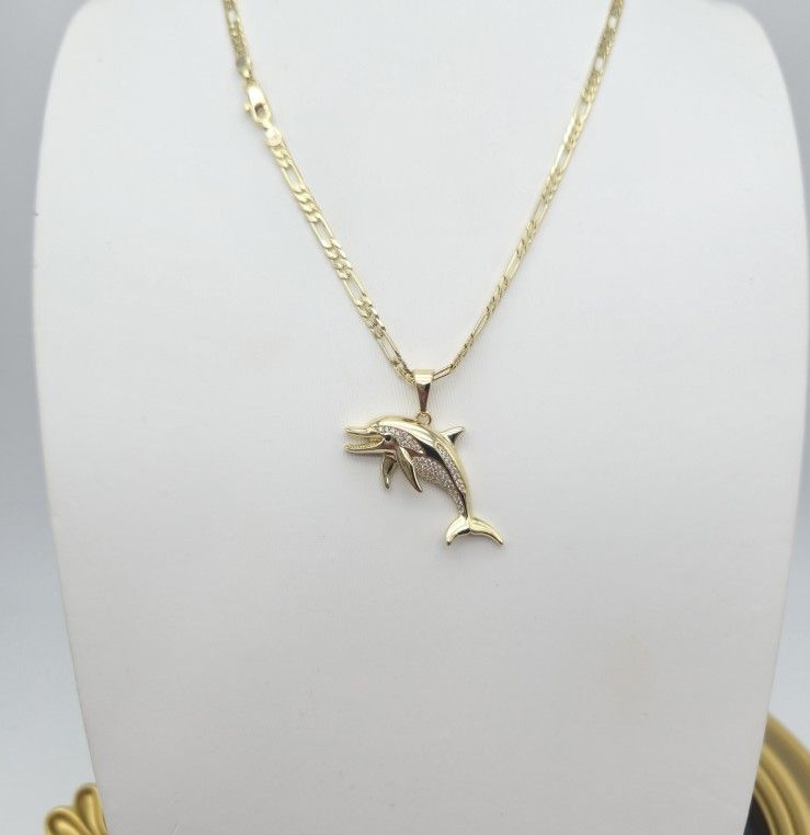 Figaro Chain – Dolphin | 18” /14K Gold-plated