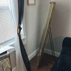 Gold Floor Mirror For sale 
