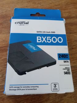 CRUCIAL BX500 240GB INTERNAL SSD 2.5" SATA SOLID STATE DRIVE CT240BX500SSD1