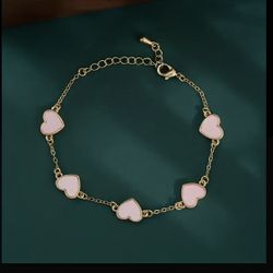 ❤️ Heart Pink Bracelet Perfect For Valentines Day 