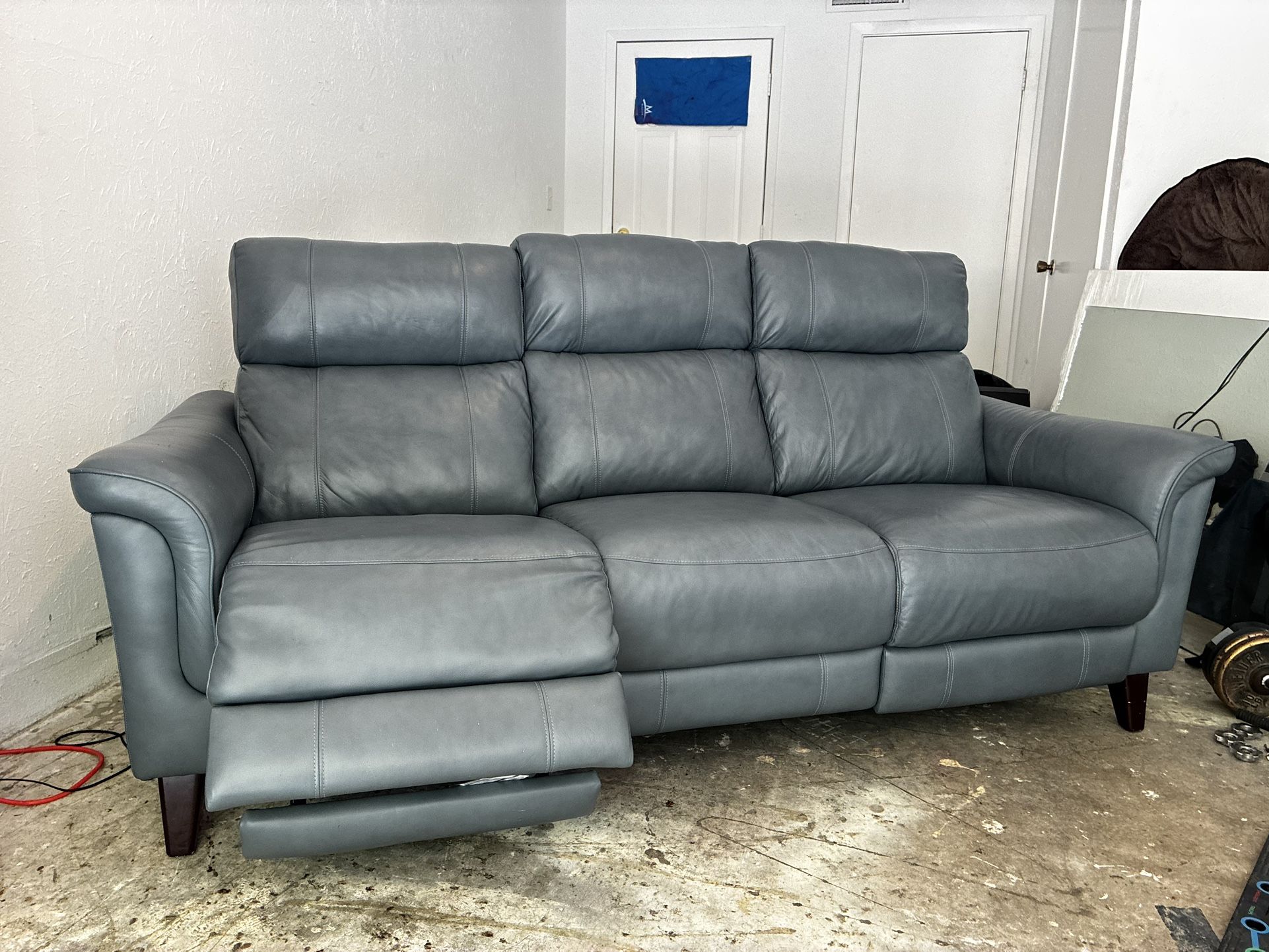 Cindy Crawford 3 Seater Motor Reclining Couch With USB Charging Outlets