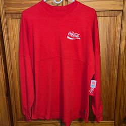 Coca-Cola x Spirit Jersey Red Long Sleeve Shirt Unisex S Small NEW RARE!
