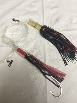 Fishing trolling short stubby 5 inch rigged dolphin lure