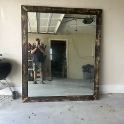 Big mirror wooden case