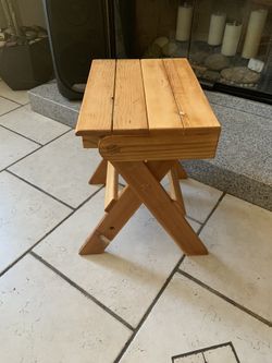 Folding Wood Step Stool