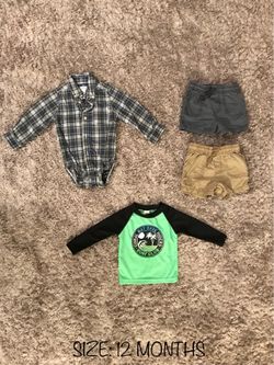 12 MONTH BABY BOY CLOTHES❗️ OSHKOSH AND CARTERS