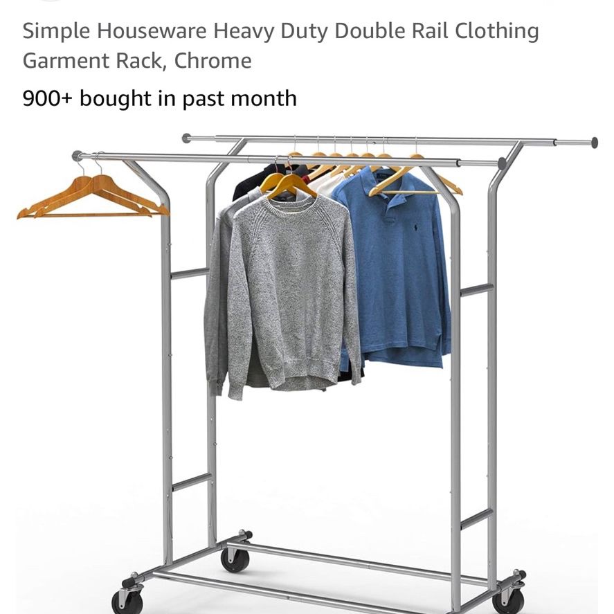 Rolling Clothing Rack 