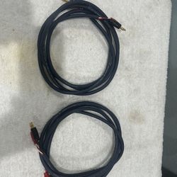 Pair (8FT X 2) Audio quest Solid Lgc Copper Type 4+ Spread Spectrum Hyperlitz Speaker Wires . MADE IN USA 