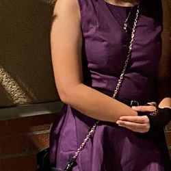 Purple Dress with Back Zip Up