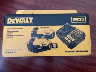 Dewalt 20v 5 AH batteries and charger