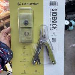 Leatherman Sidekick Multi-Tool Mossy Slate Green with Nylon Sheath – 14 Tools