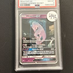 Mewtwo GX #78 Shining Legends PSA 8