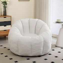 Open box—white bean bag lazy sofa