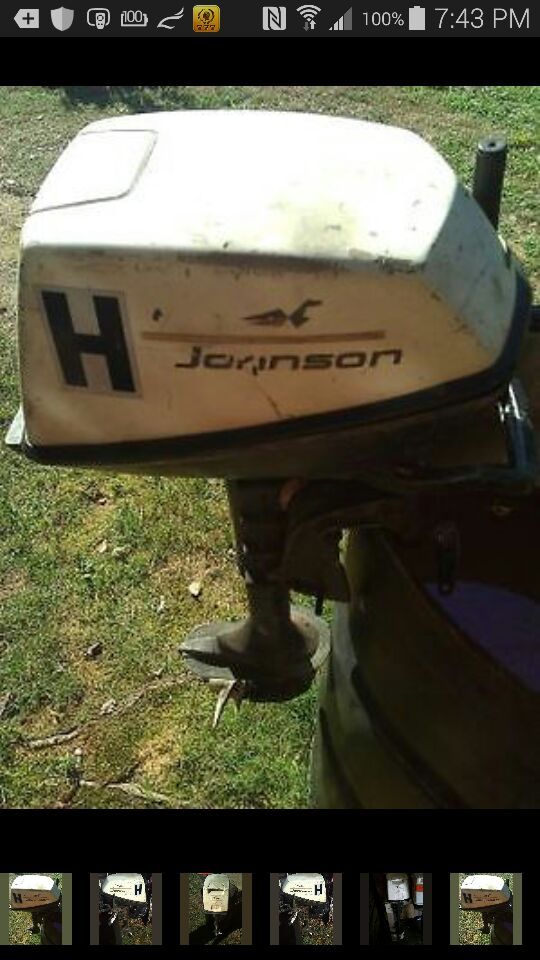 Johnson 5 horsepower outboard runs good