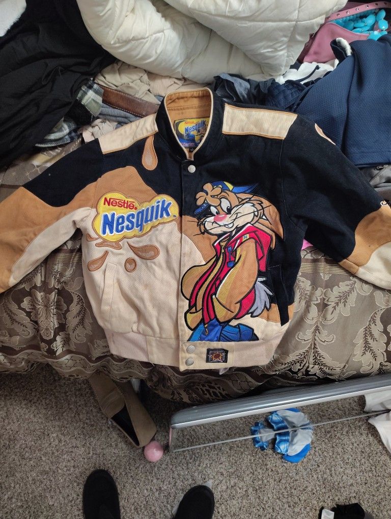 Official Vintage Jeff Hamilton Nestle Child's Race Car Jacket