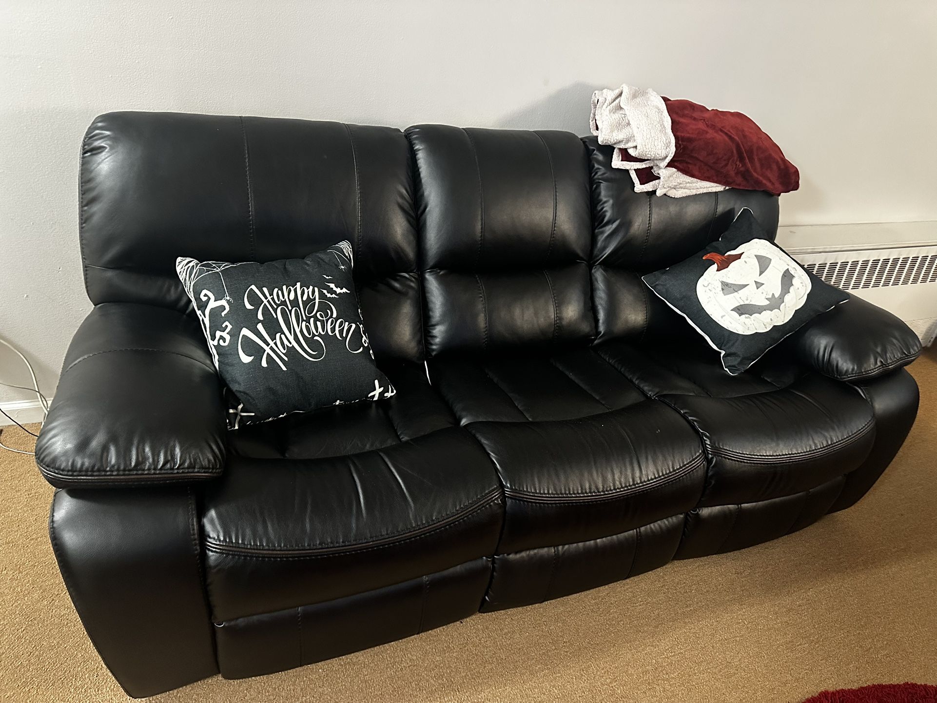 Black Power Recliner Couch