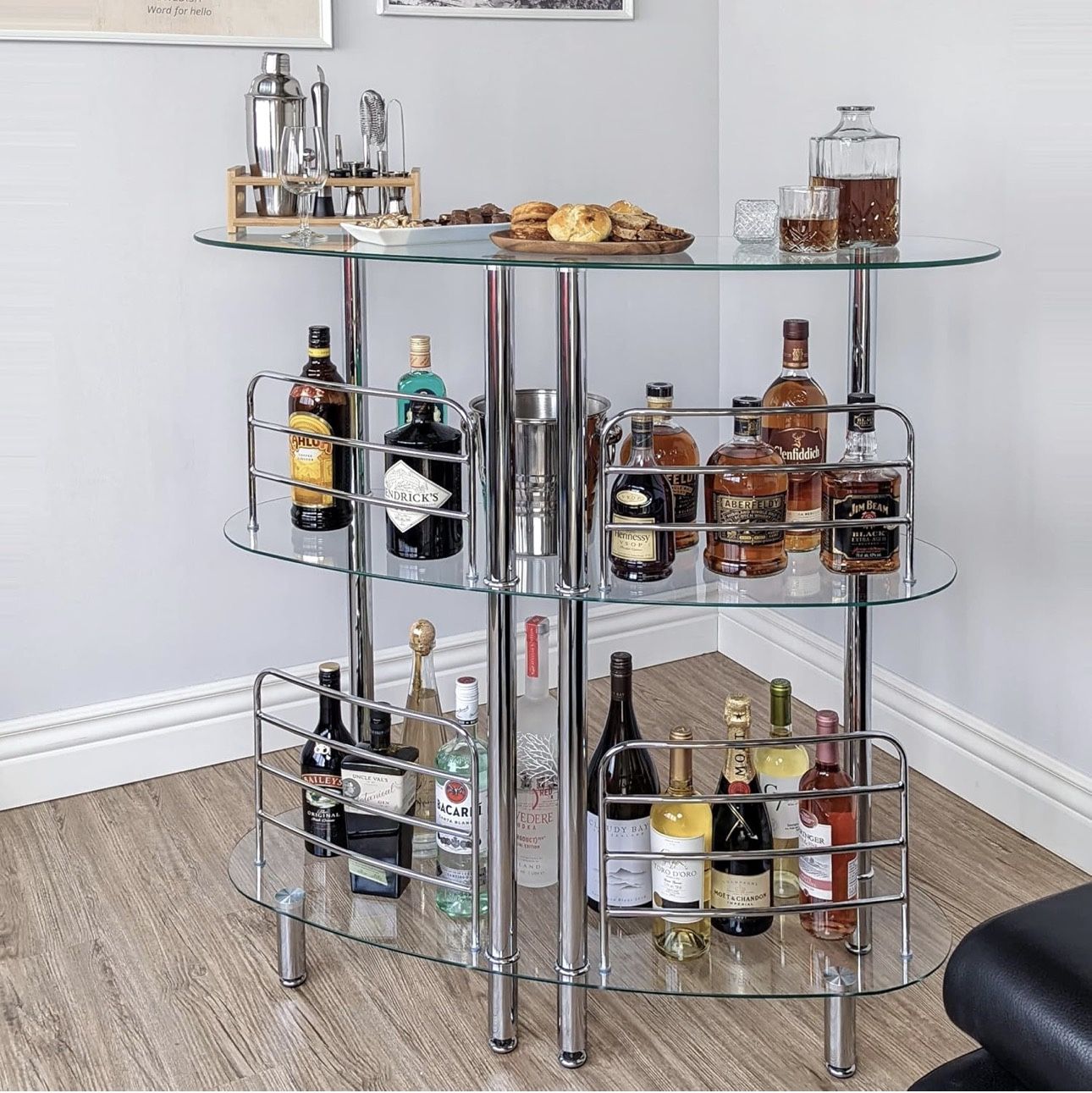 Glass Bar Shelf 