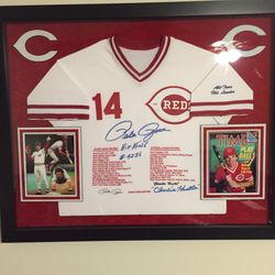 Big Money Maker Pete Rose Signed Jersey, Bat And Ball. Wait Till He Gets Into Hog And Or Passes Away