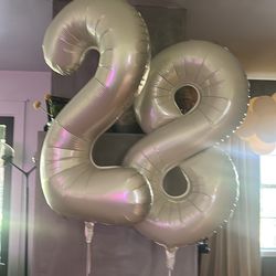 Number balloons 28