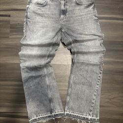 ZARA men Flared Gray Jeans Size 34