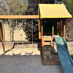 Outdoor Playset Treehouse, Swing, Slide 