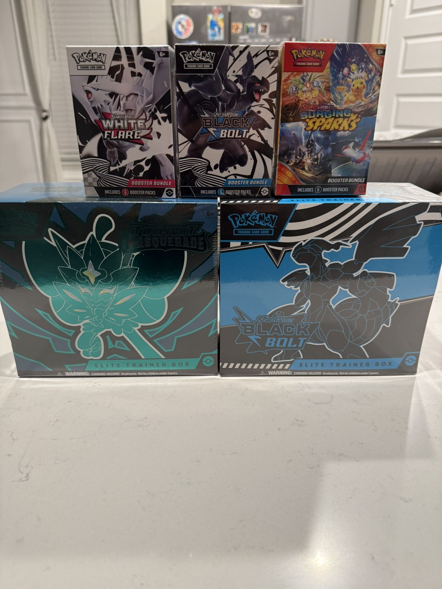 Pokemon TCG Black Bolt, White Flare, Surging Sparks, Twilight Masquerade